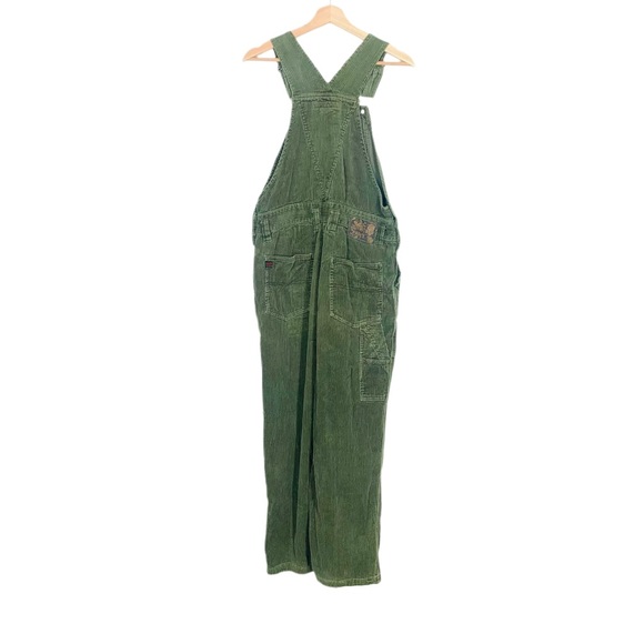 Vintage 90’s Union Bay Corduroy Overalls In Olive Green Size Small 100% Cotton - Picture 3 of 12